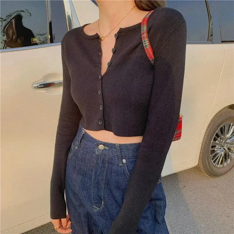Slim Fit V-Neck Knitted Cardigan