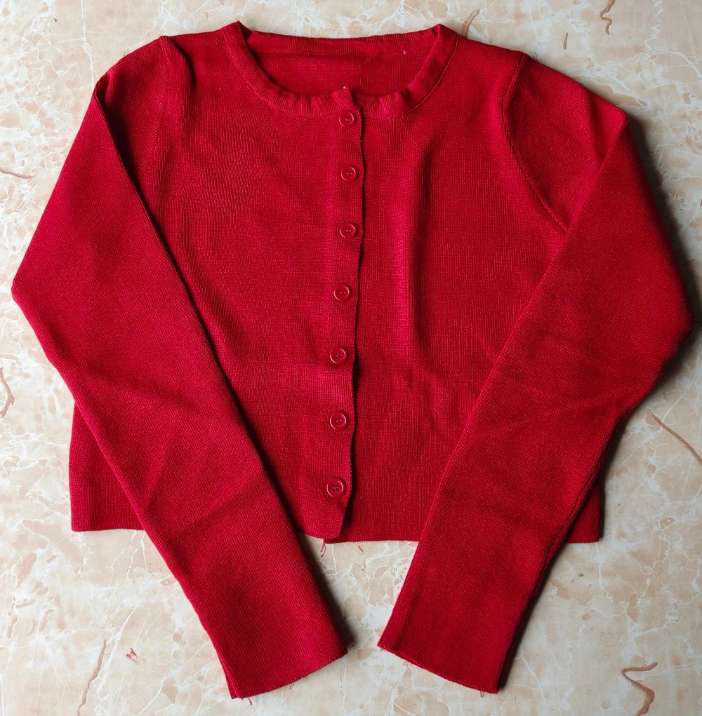 Slim Fit V-Neck Knitted Cardigan
